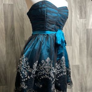 Blue Masquerade Dress Size 3/4 Alterd for 0-2